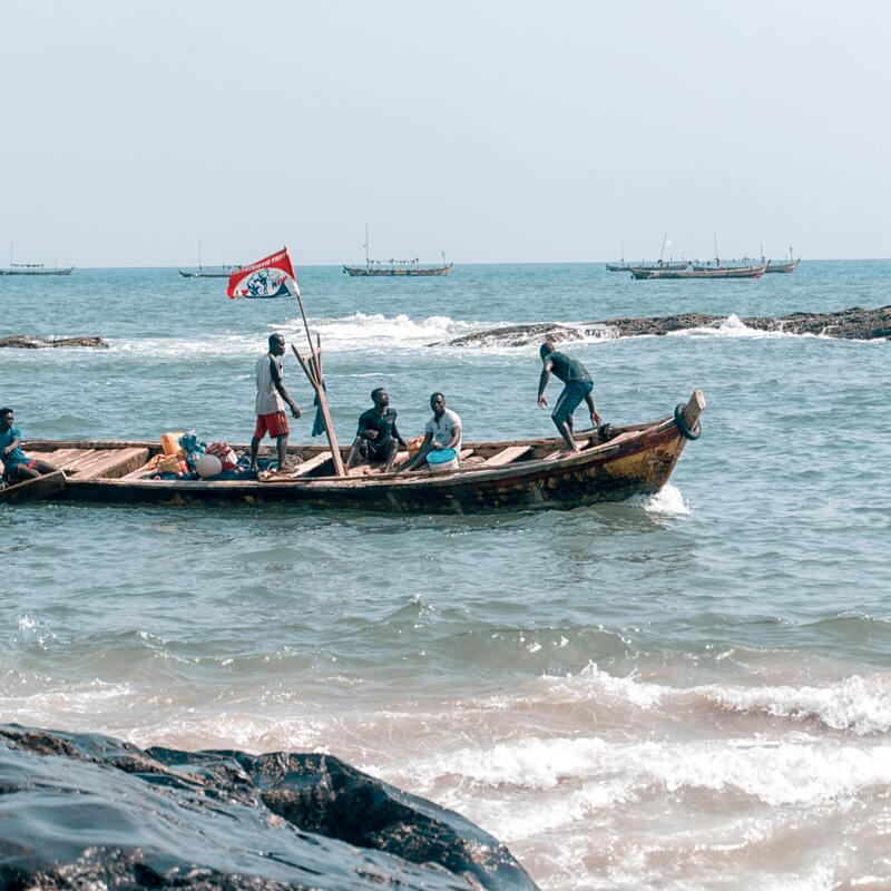 Fisher Men at Cape Coast